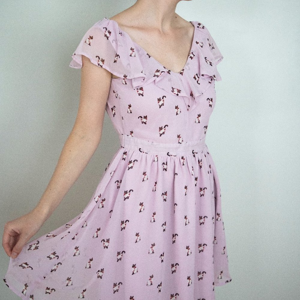 Lavender kitten dress from Boutique 1861